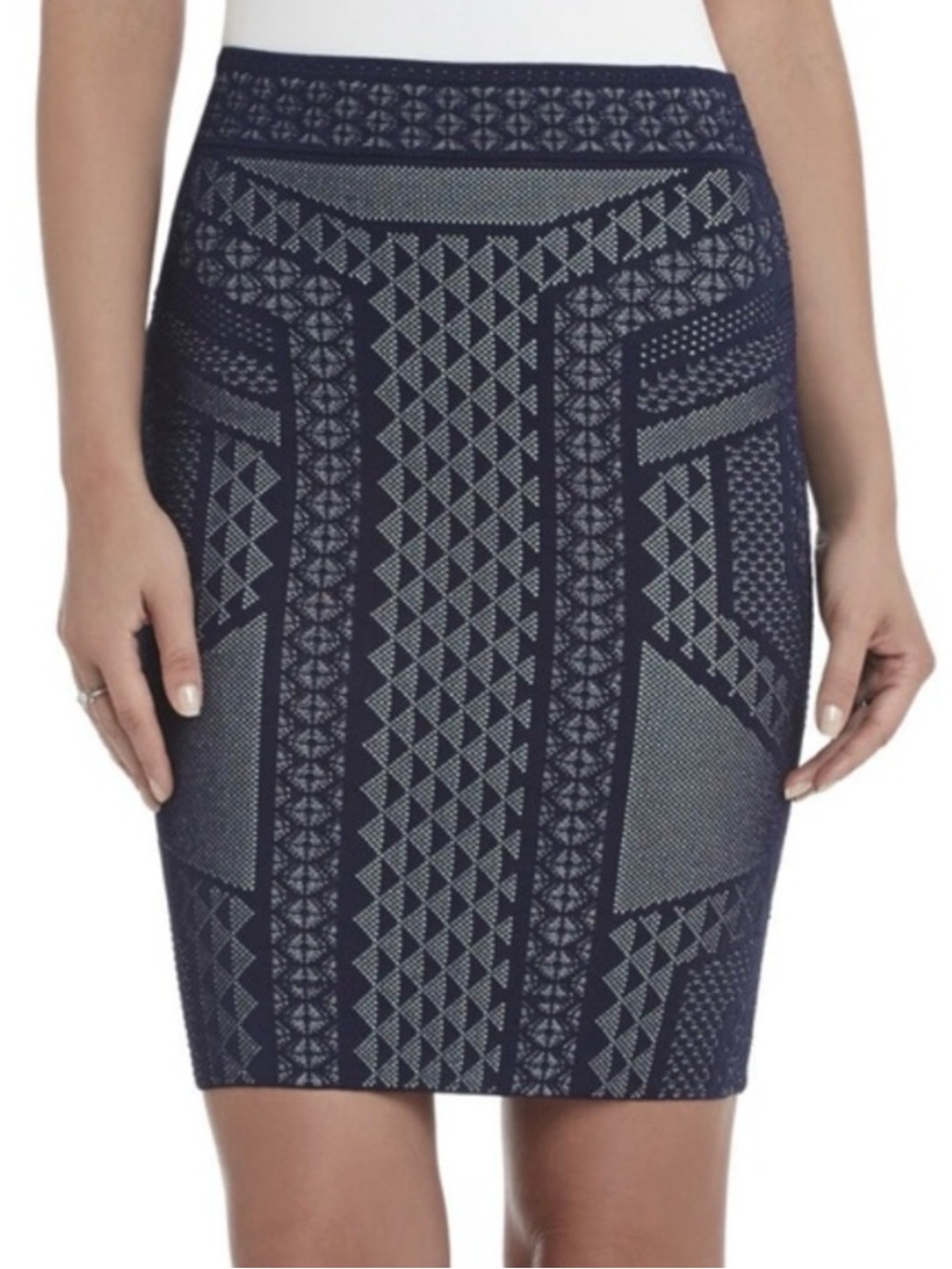 Blue BCBG Mini Pencil Skirt